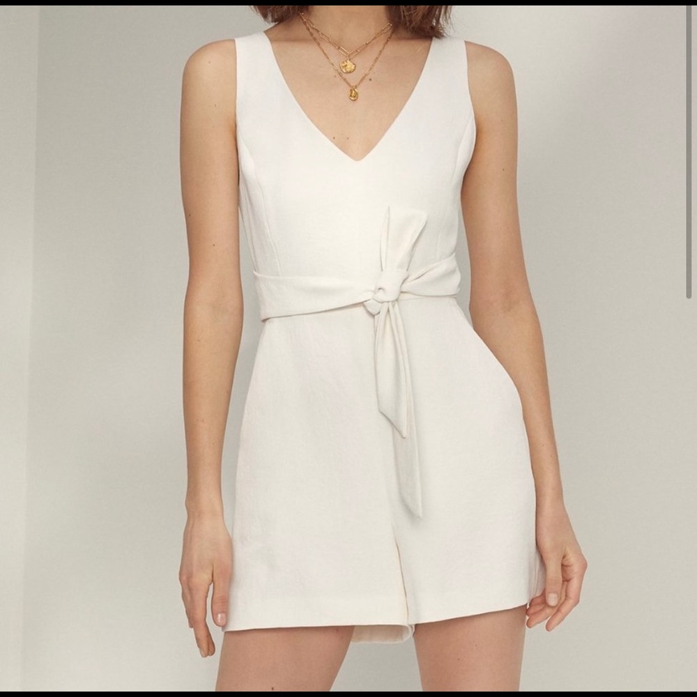 Aritzia Wilfred Ecoulement Tieback Romper in Espace size 2